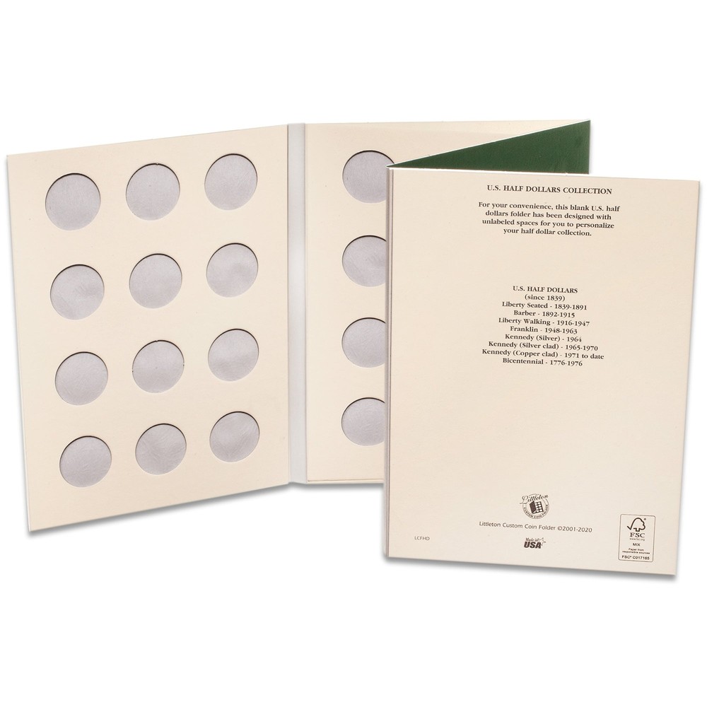 Blank Half Dollar Folder