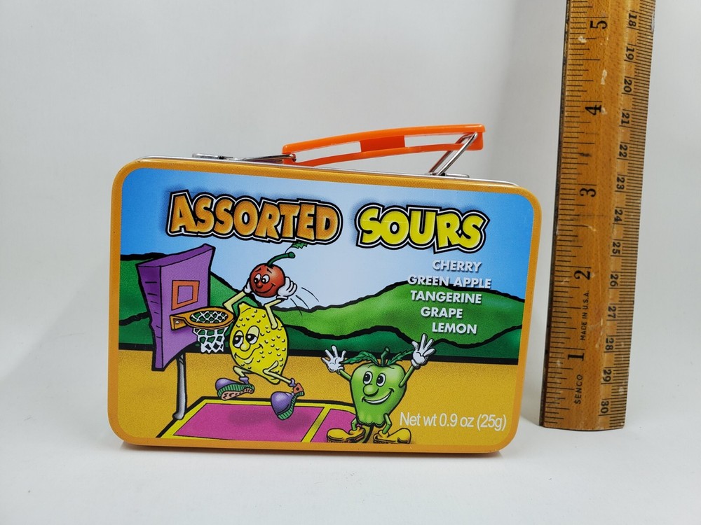 T1 Assorted Sours Candy Mini Tin Lunchbox