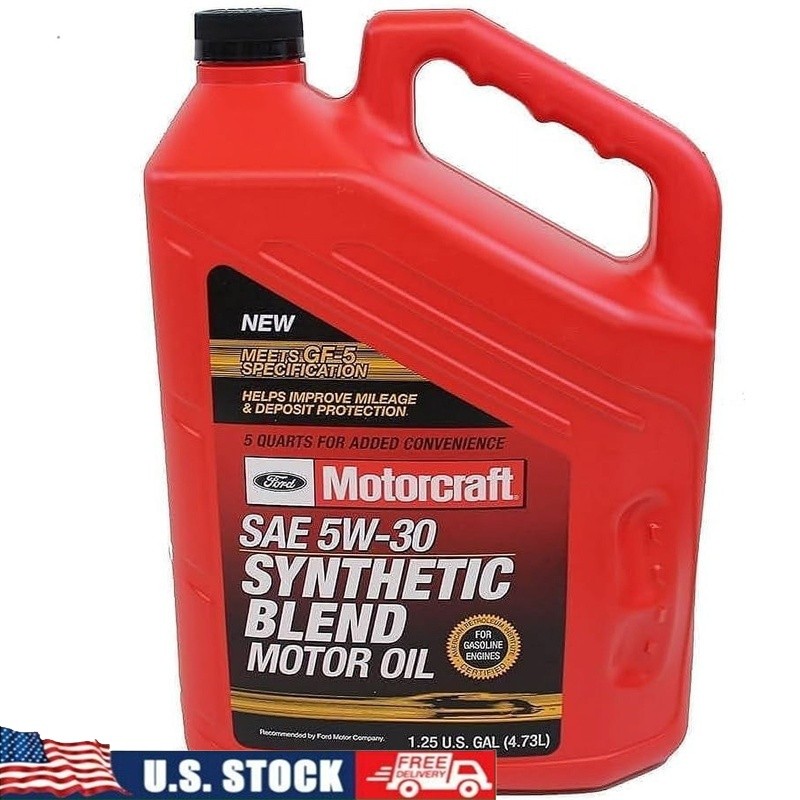 SAE 5W-30 Synthetic Blend Motor Oil API Certified Fuel Economy Engine Protection