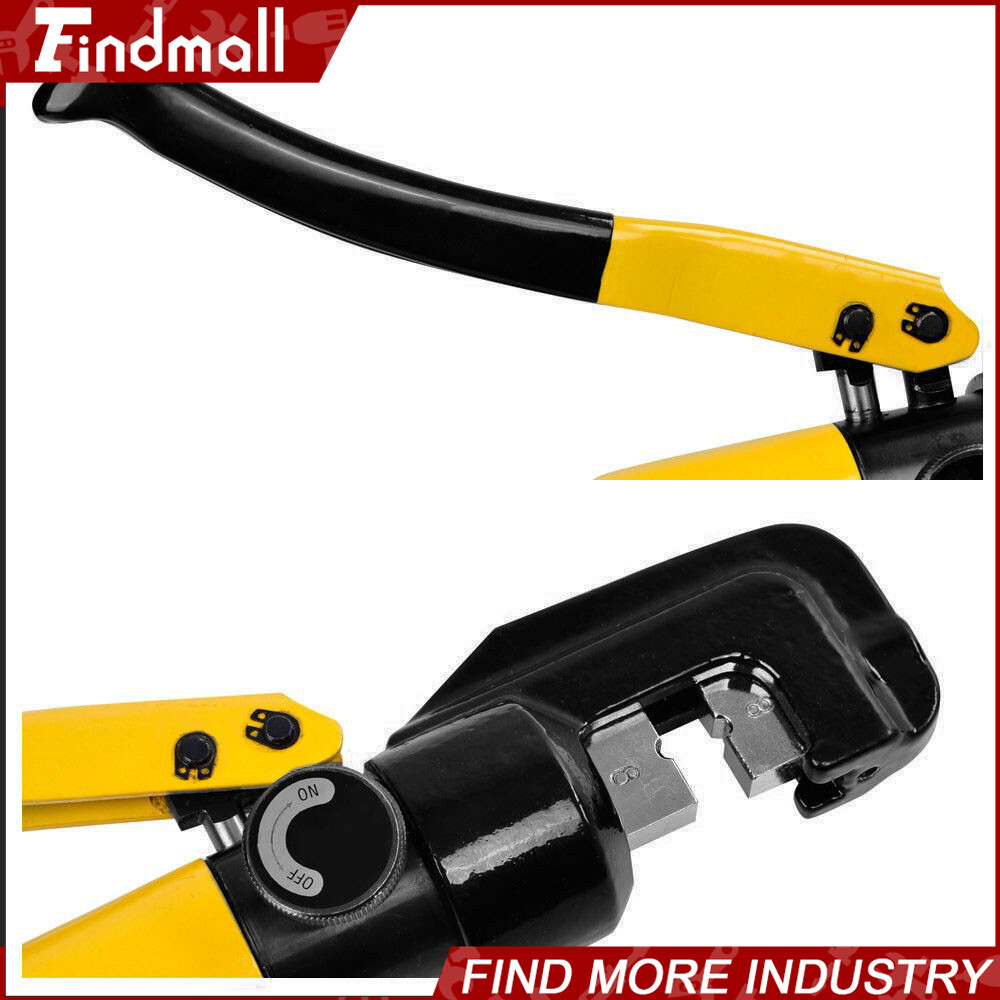 Findmall 10Ton Hydraulic Crimper Crimping Tool Wire Battery Cable Lug Terminal
