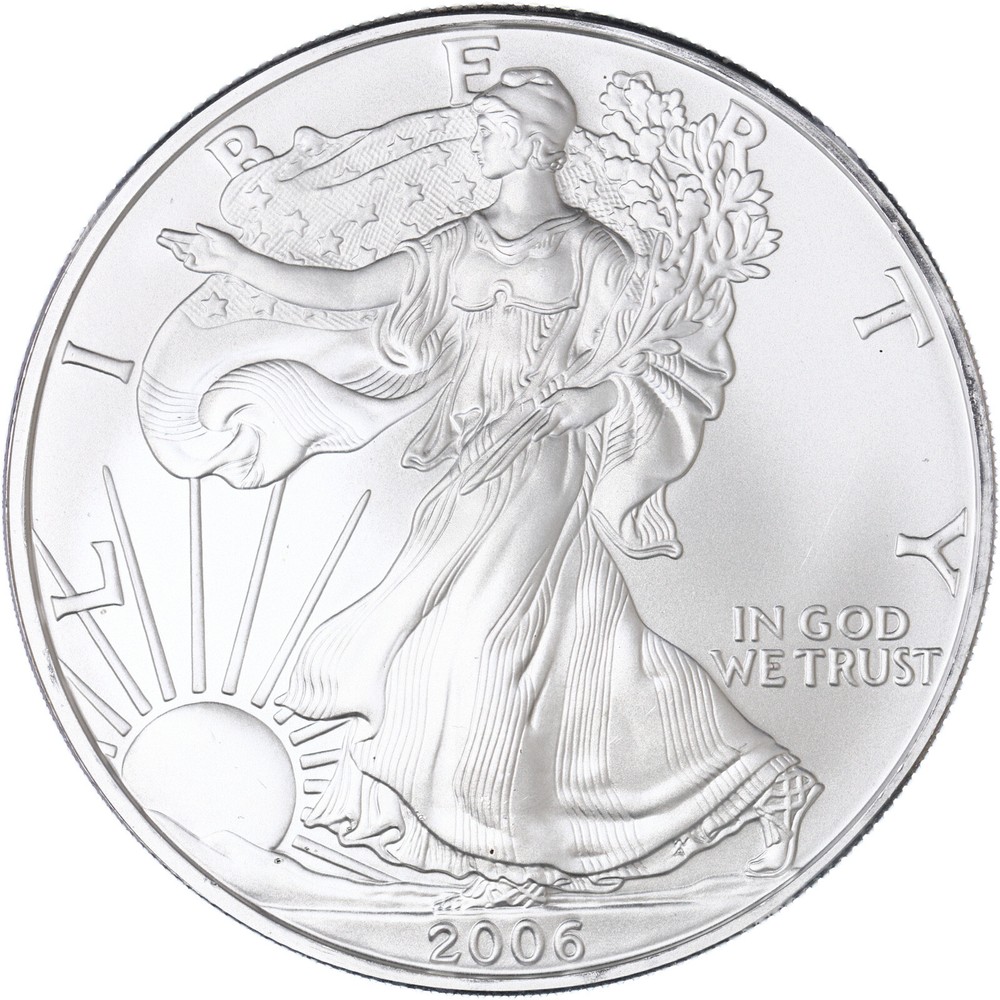 2006 American Silver Eagle 1 Oz Gem Brilliant Uncirculated Coin