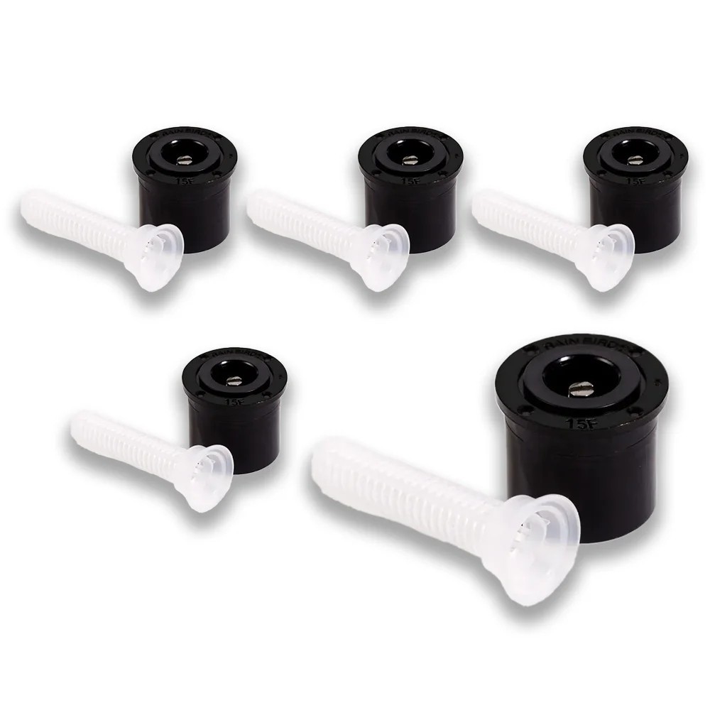 (5) Rain Bird 15F MPR Spray Nozzle 15' Full Circle (360°) Fixed Pattern Adj