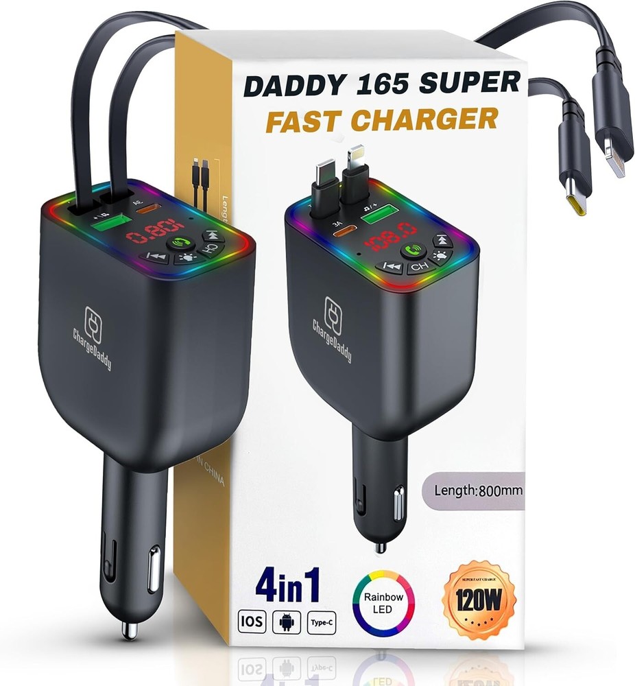 Bluetooth 5.3 Car FM Transmitter with Hands-Free Calling, Noise Canceling