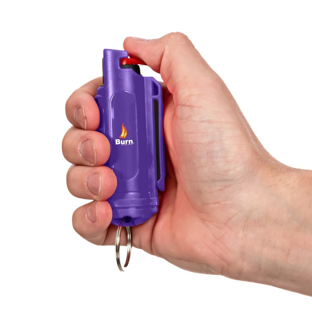 3 Pack Burn Pepper Spray 0.50oz with Keychains for Self Defense