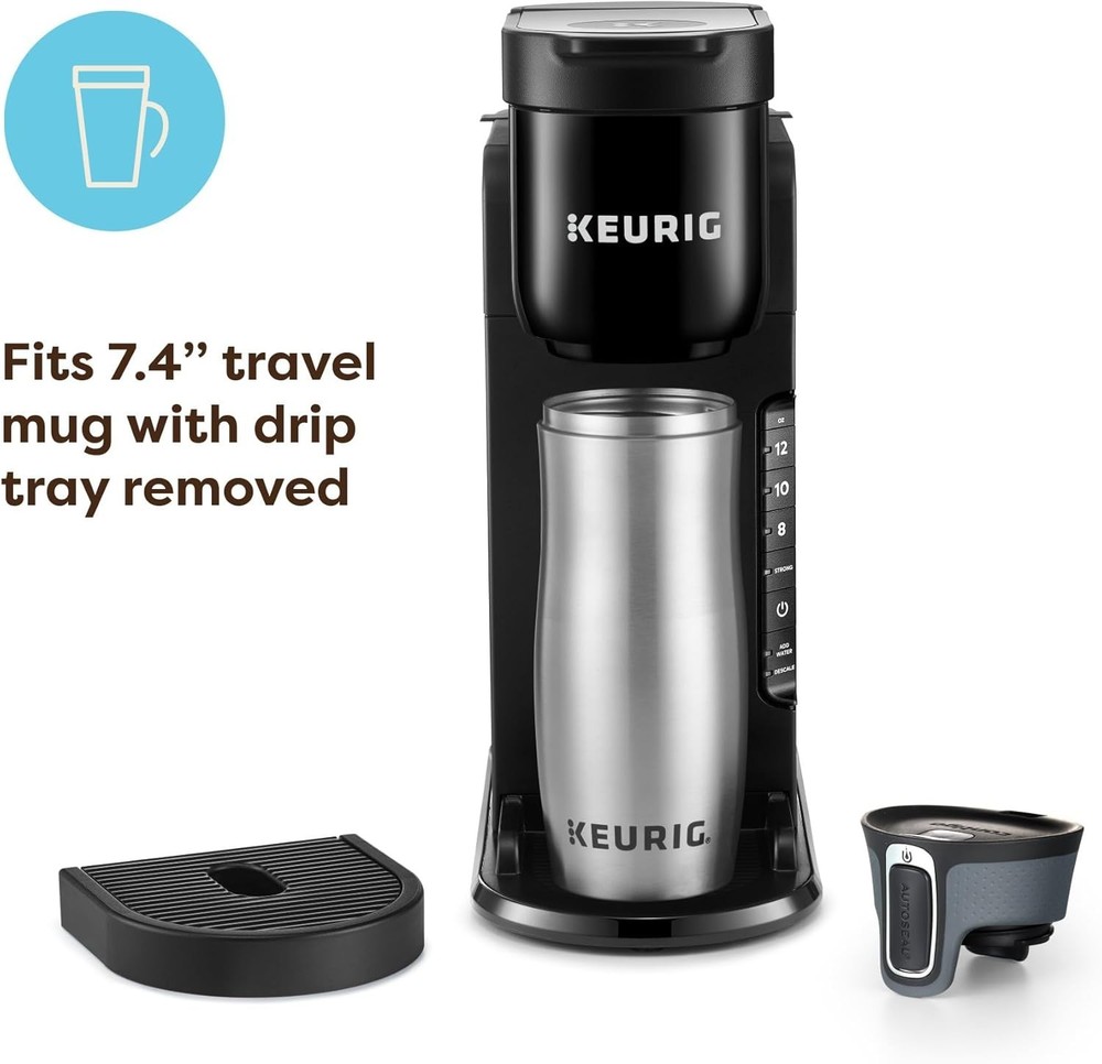 K-Express Single Serve K-Cup Pod Coffee Maker, 3 Brew Sizes, Strong Button Fe...