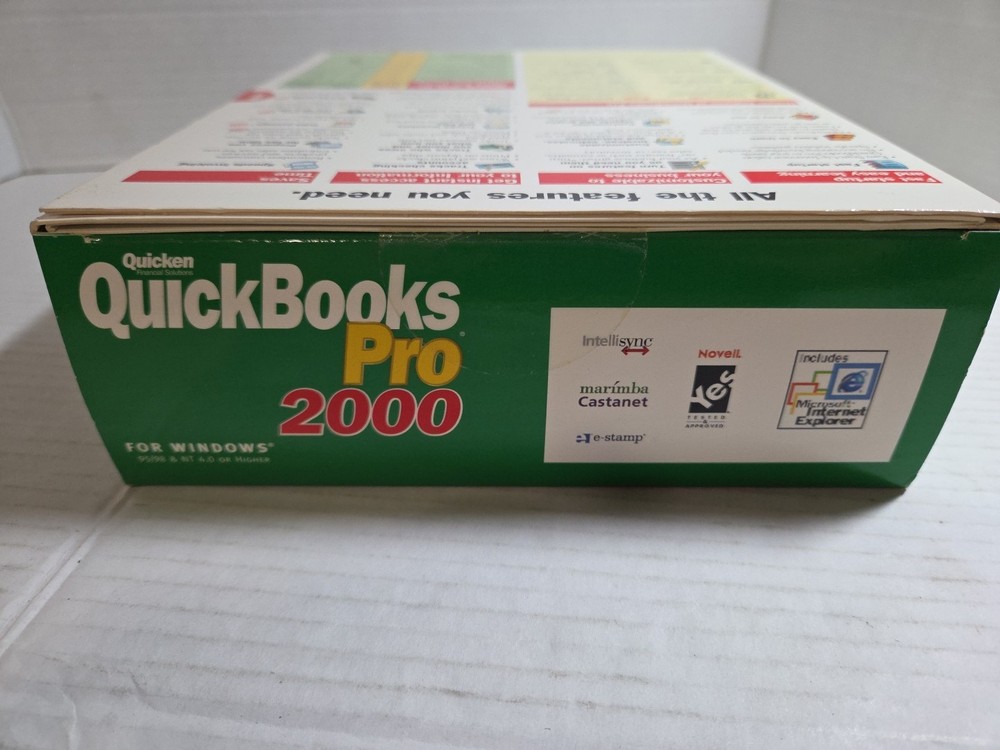 Quickbooks Pro 2000 for Windows 95/98 Quicken Financial Services Software
