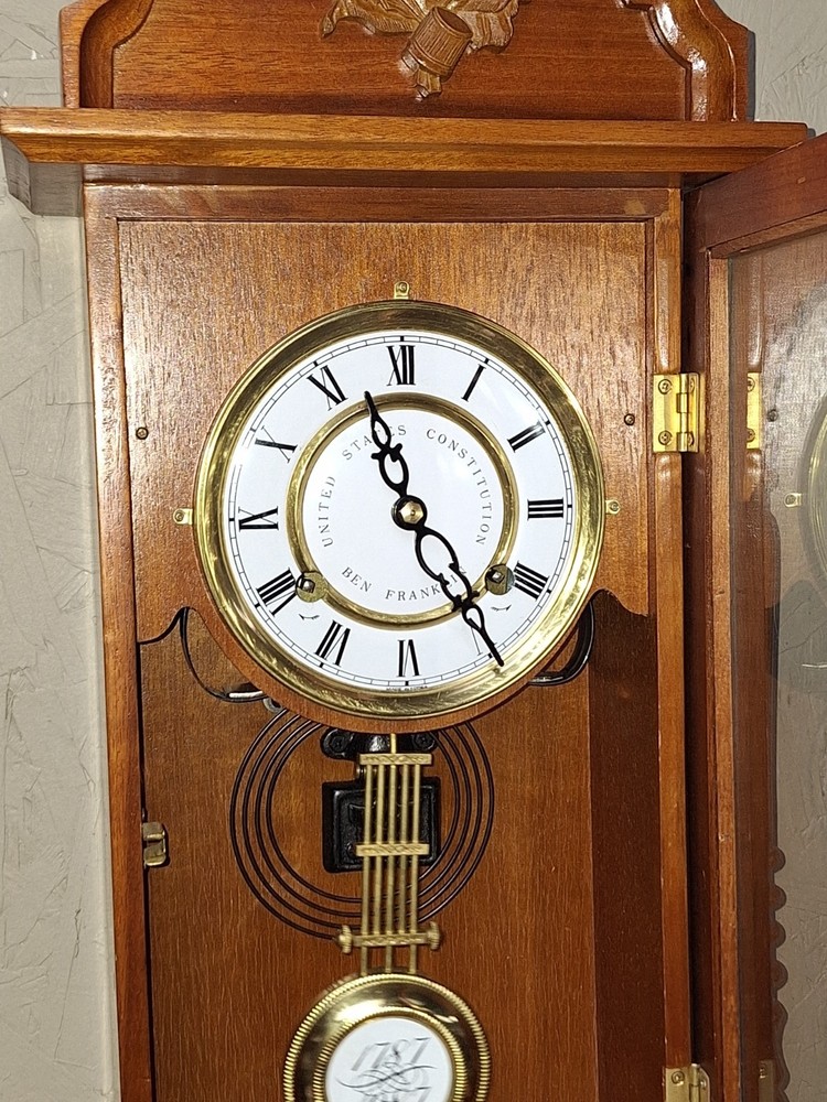 United States Constitution Clock 200th Year Ltd. Edition Working Ben Franklin