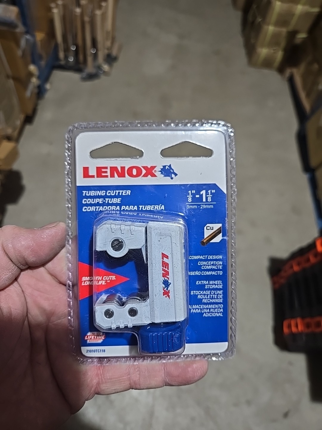 Lenox 21010TC118 Copper and Aluminum Tubing Cutter 1/8 - 1-1/8" New