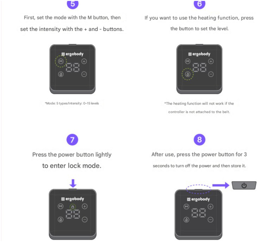 Ergobody Shape EMS Abdominal Massage Belt Enhance Core Stability Waist Trimmer