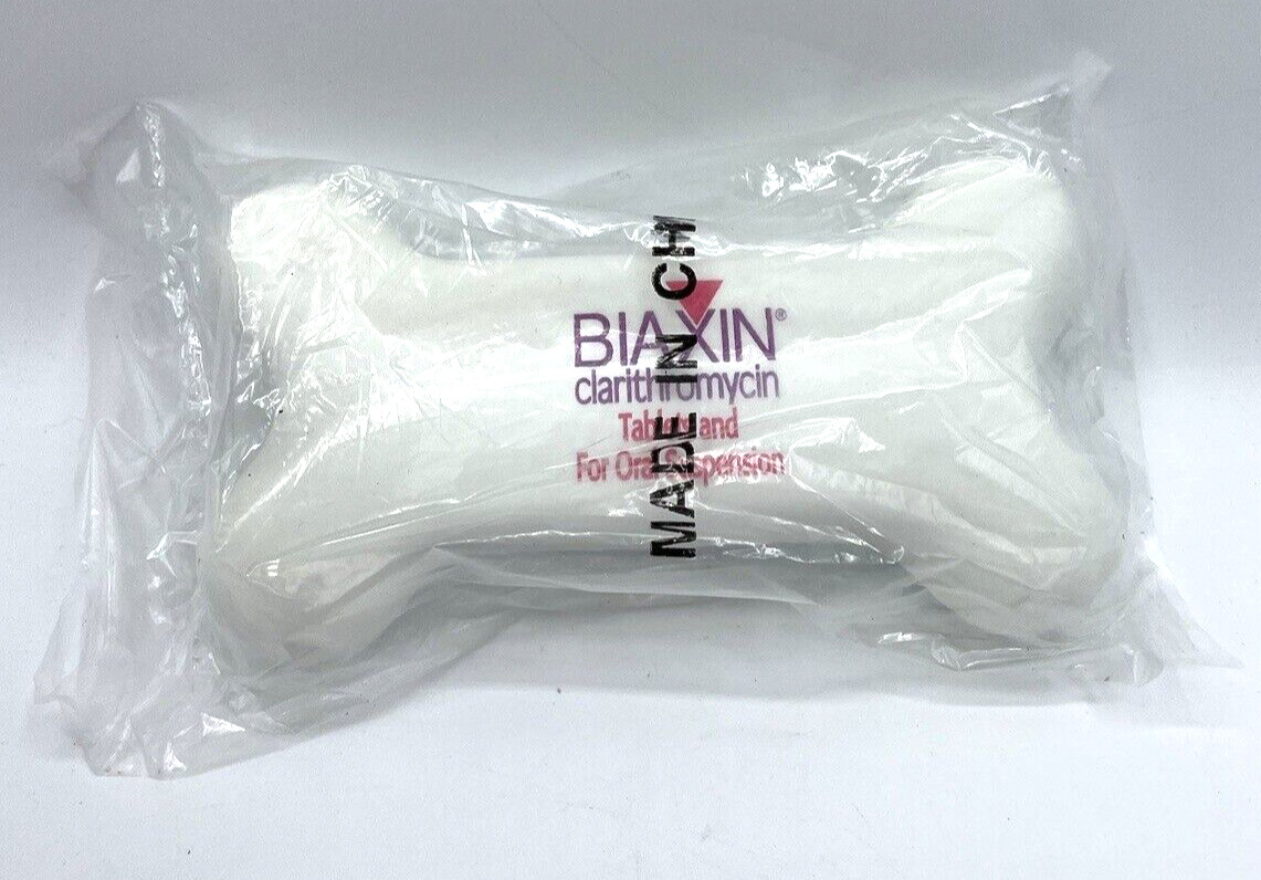 Vintage BIAXIN Pharmaceutical Drug Rep Bone Stress Relief White NOS