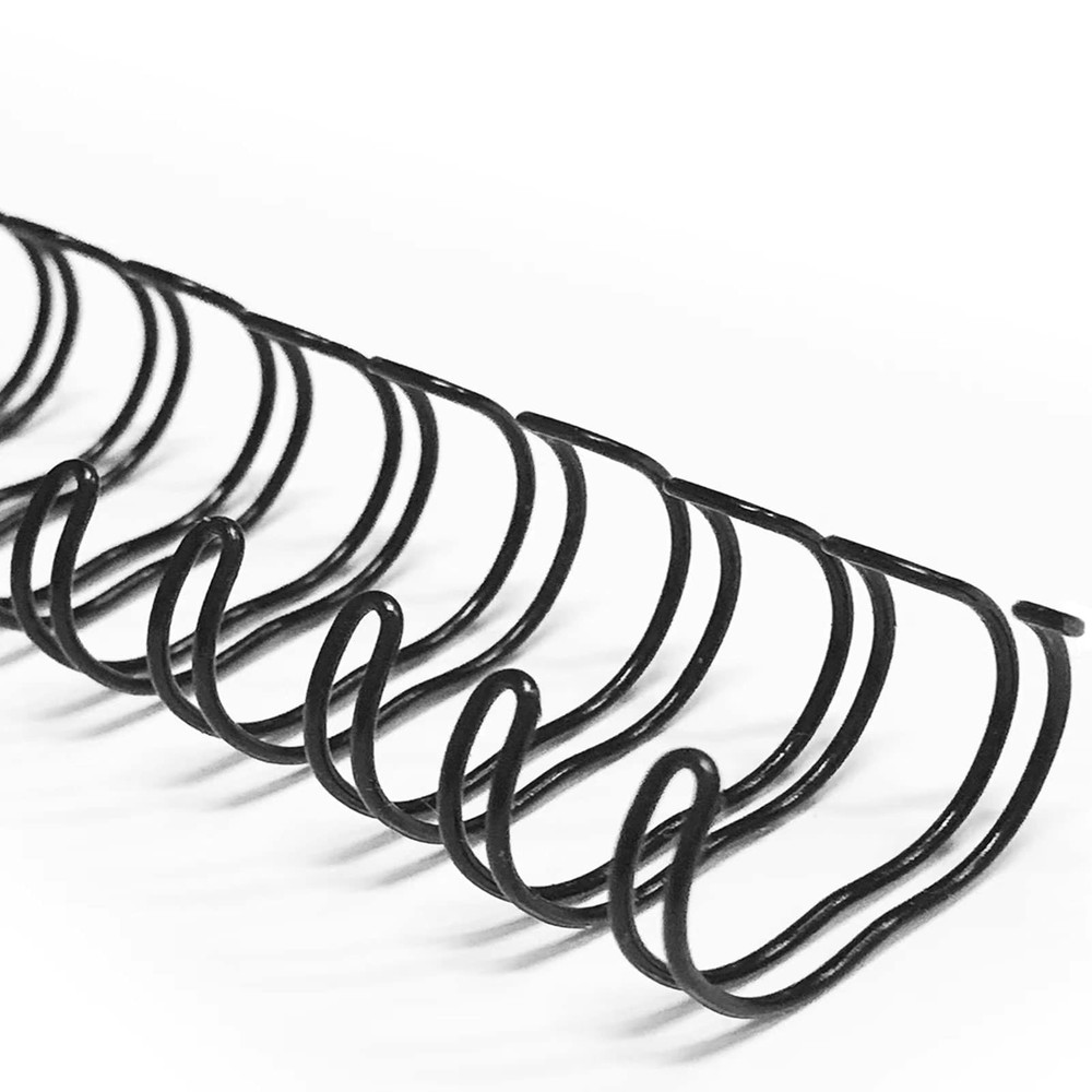 50 Pack Double Loop Wire Binding Spines,1 Inch Diameter,2:1 Pitch,21-Loop, Bl...