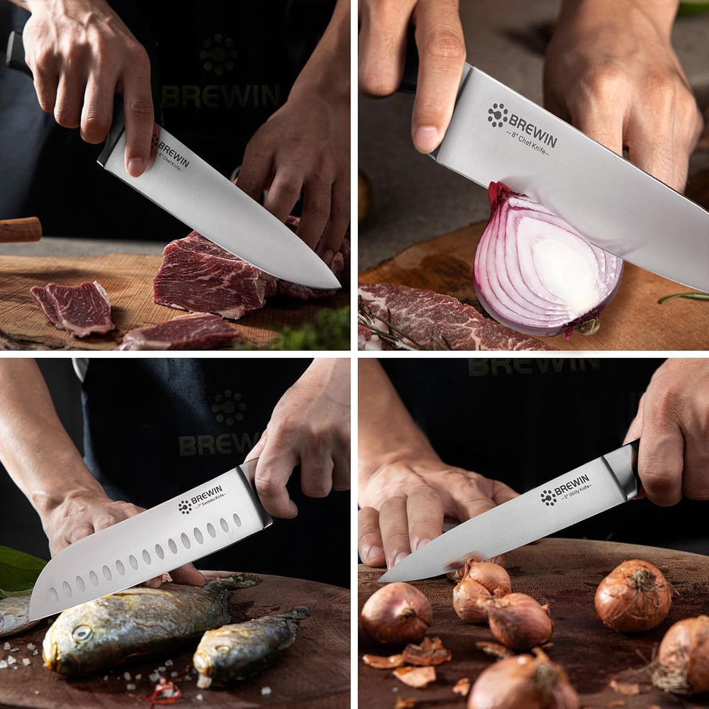 Professional Kitchen Knives, 3PC Chef Knife Set Sharp Knives for Kitchen High Ca
