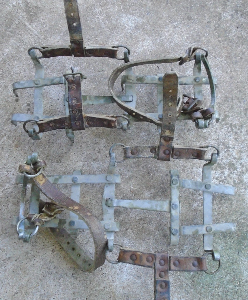 WWII US Army ice climbing crampons, marked US