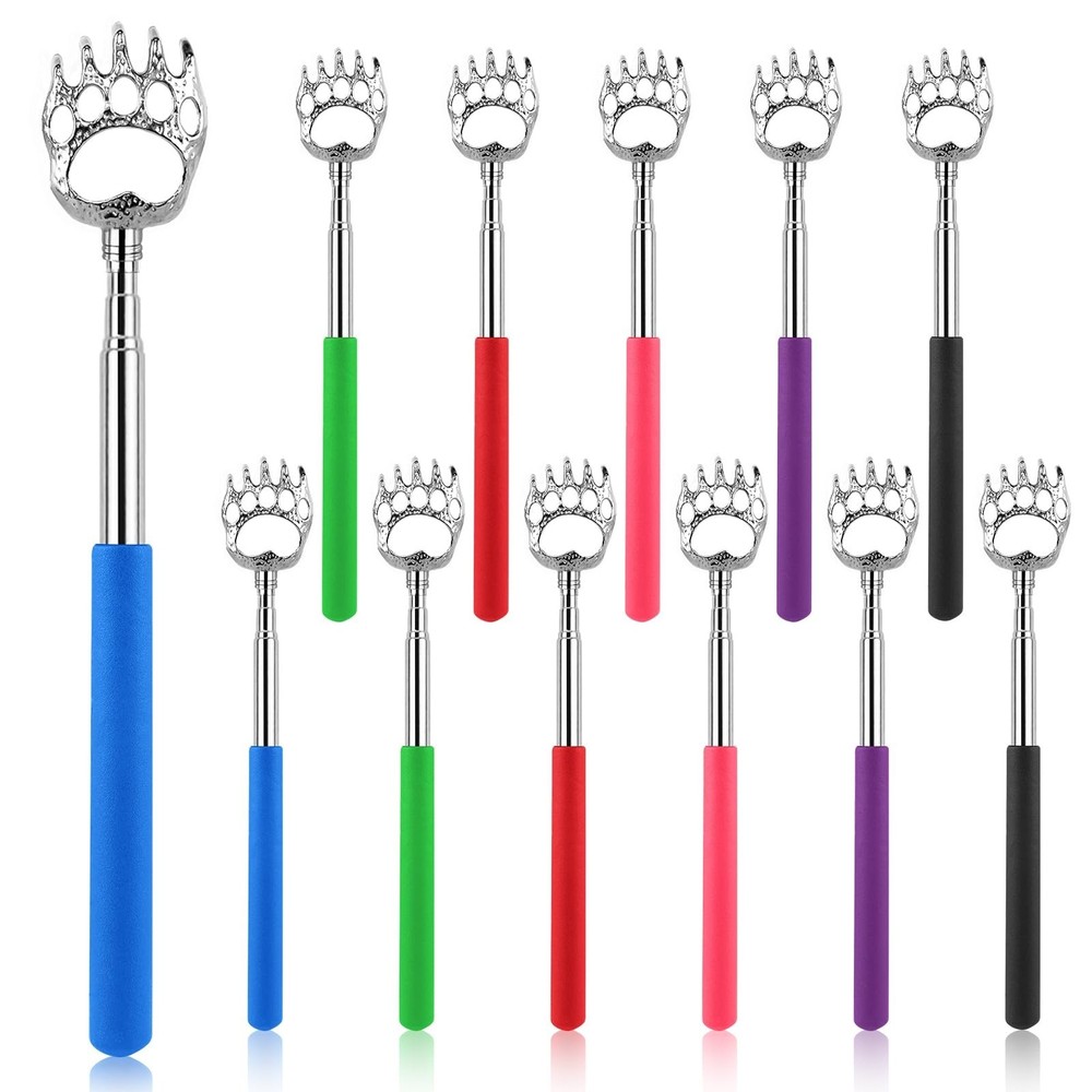 NICEMOVIC 12 Pack Extendable Bear Claw Back Scratcher Bulk, Stocking Stuffers...