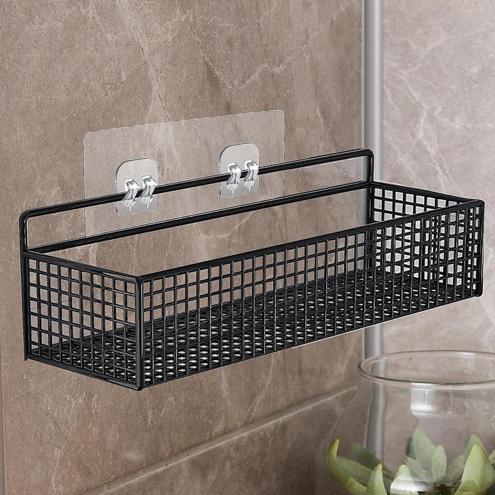 4 Pack Shower Caddy Adhesive Replacement, Strong Adhesive Sticker Hooks for Corn