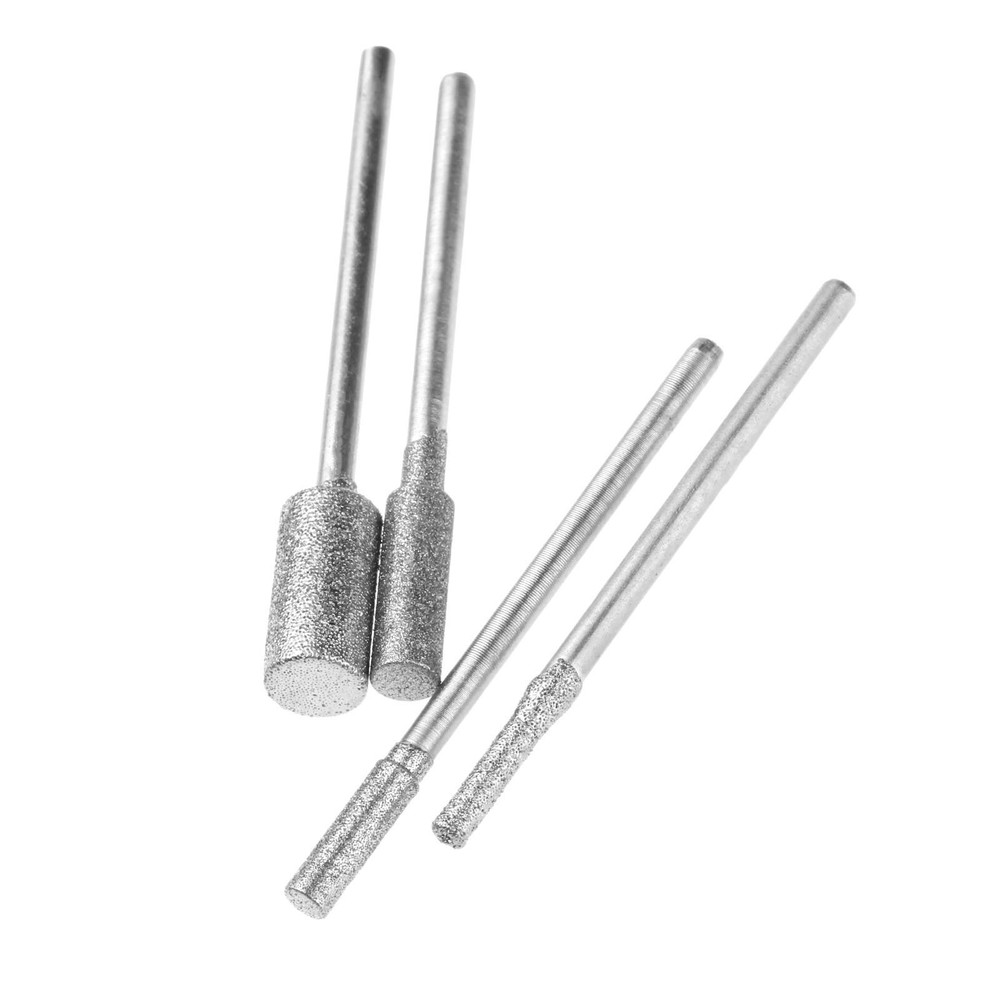 2.5/3/4/6mm Diamond Mounted Point Abrasive Grinding Sculpturing Bits Tool Set HQ