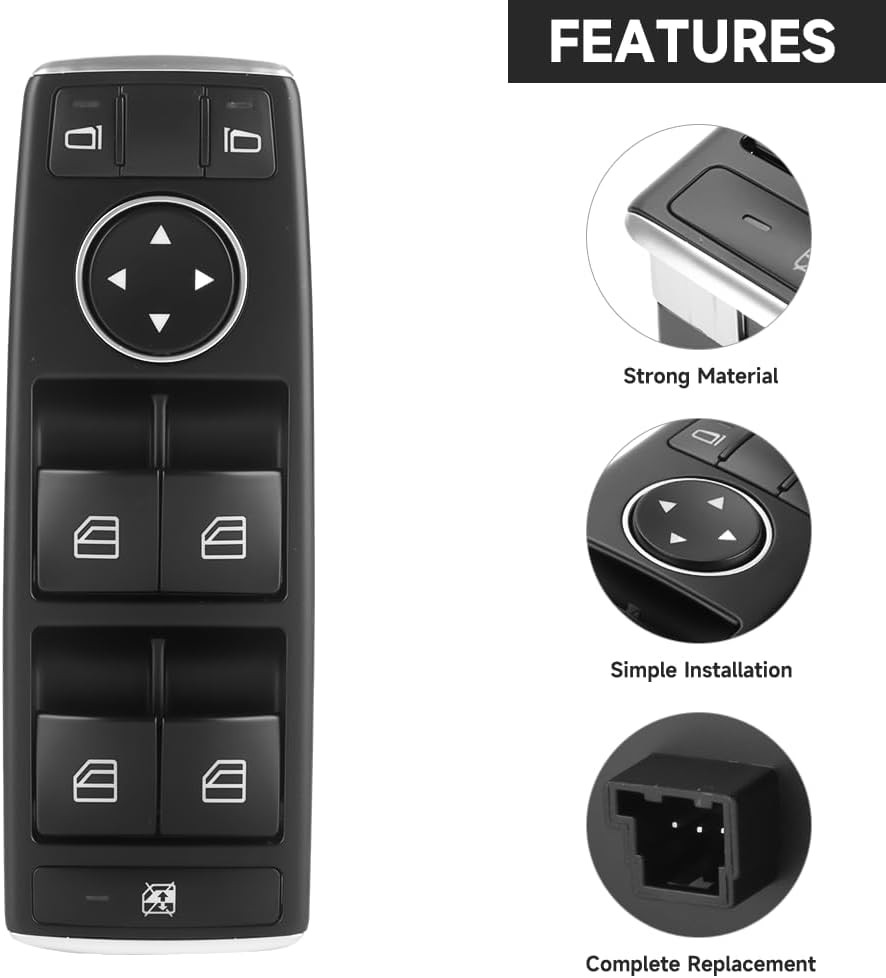 Front Left Driver Side Master Power Window Switch - Compatible for Mercedes-Benz