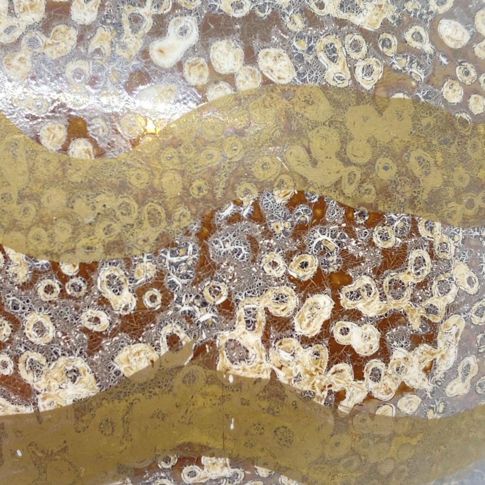 Ceramic bulb vase, earthtones, no chips or cracks, 5" tall