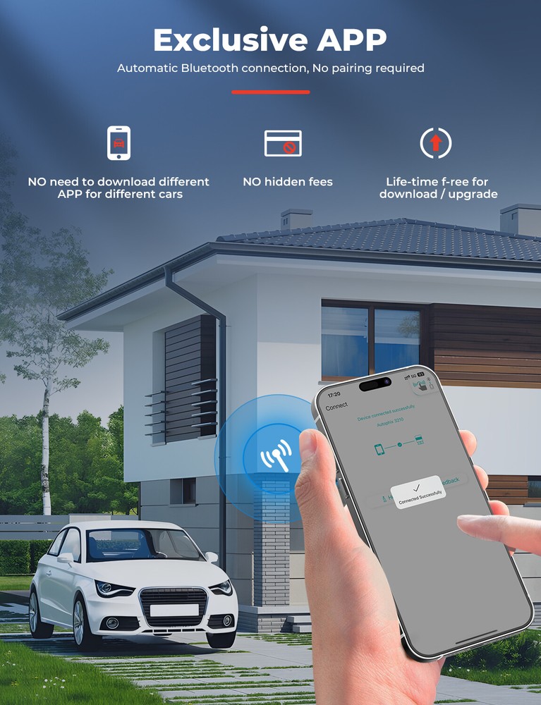 AUTOPHIX Bluetooth OBD2 OBDII Car Diagnostic Scanner Auto Fault Code Reader 3210