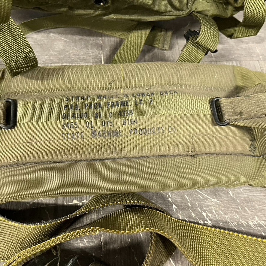 US Army Field Pack Combat Nylon LC-1 Large Alice Backpack with Frame Back Strap