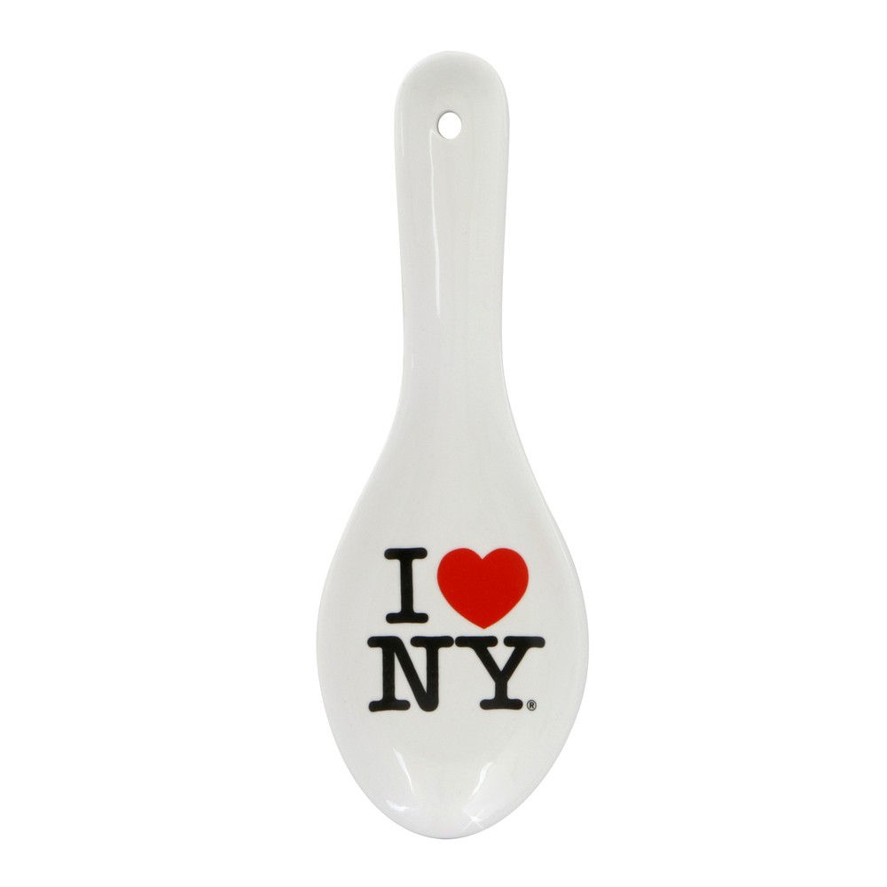 I Love NY Spoon Rest [White, Ceramic]