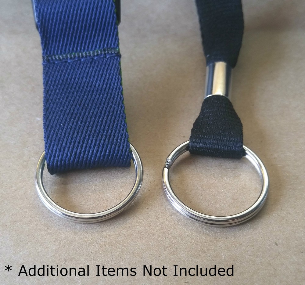 Specialist ID Bulk 100 Pack - Extra Large Key Rings - 100 Pack, Silver Tone