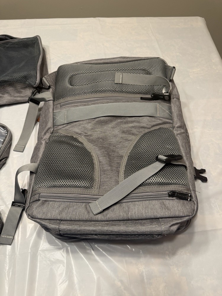 Vancropak Gray Expandable Carry On Backpack with Packing Cubes