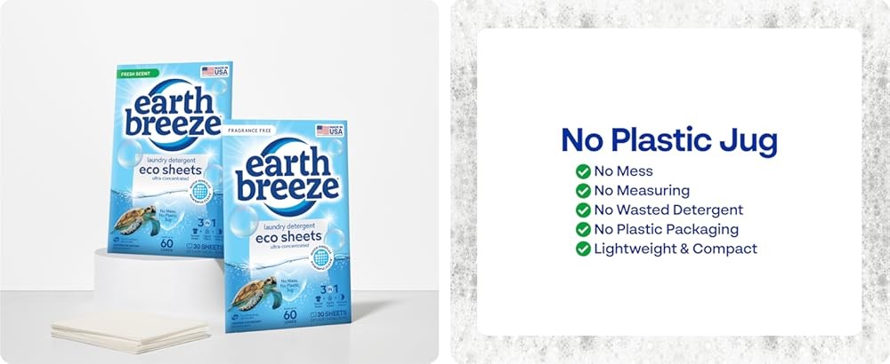 Laundry Deternt Sheets Fragrance-- 60 Loads Eco