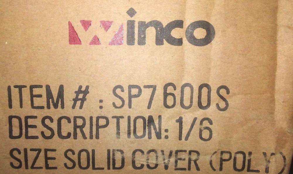 ((ONE)) Winco - SP7600S - 1/6 Poly-Ware Cover NEW!