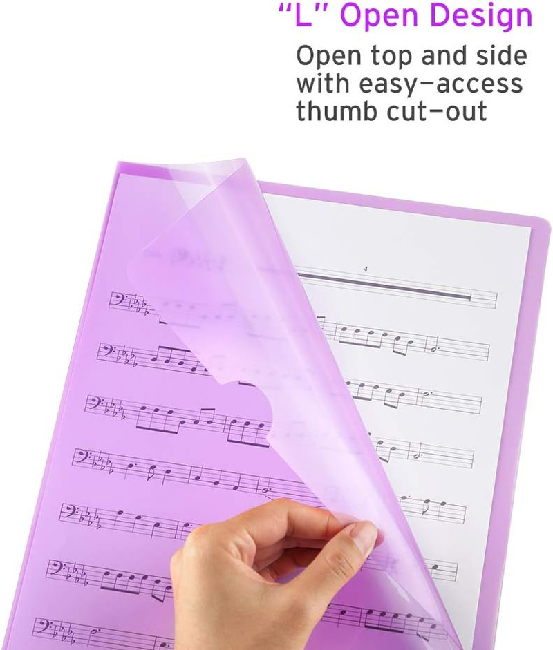 25 Pack Clear Document Folder Project Pockets, Clear Plastic Folders Letter Size