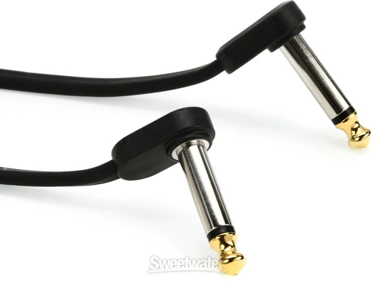 D'Addario Angled Flat Patch Cable - 4" Twin Pack