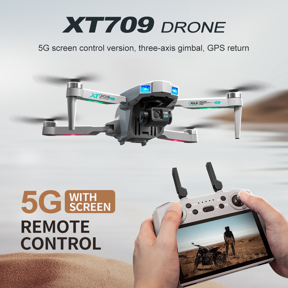 GPS Return Drone 5G Three Axis Gimbal EIS Stability HD Camera Professional UAV