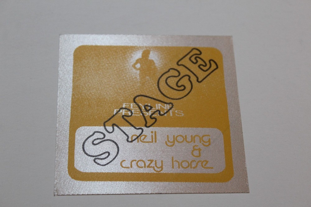 Neil Young & Crazy Horse - Backstage Pass unused - Yellow  Feyline Productions