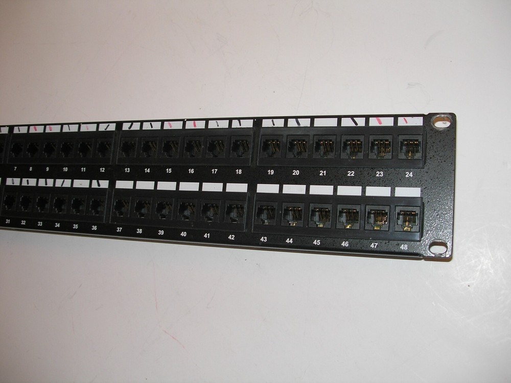 CAT6 Rackmount or Wallmount 48-port Cat6 Patch Panel- unbranded