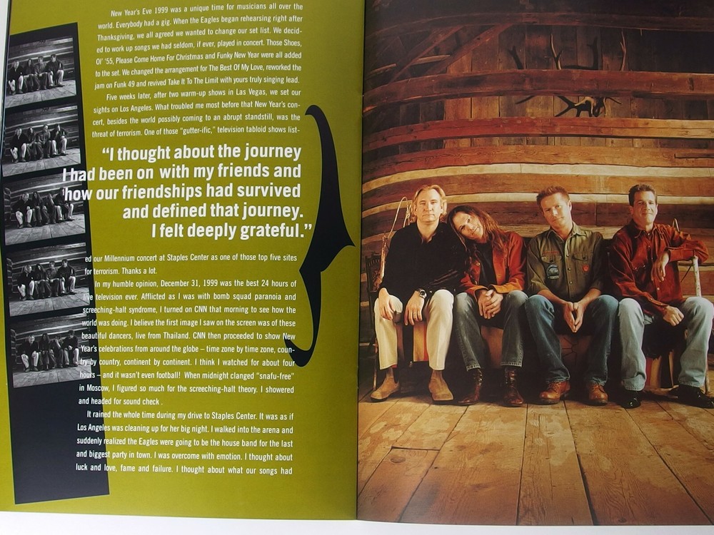 The Eagles 2001 Tour Tourbook Program EX Condition RARE