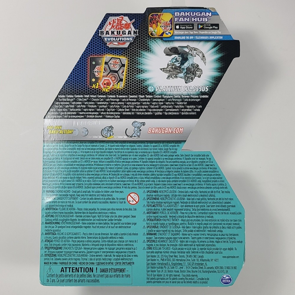 SpinMaster Bakugan Evolutions Platinum Series True metal Colossus