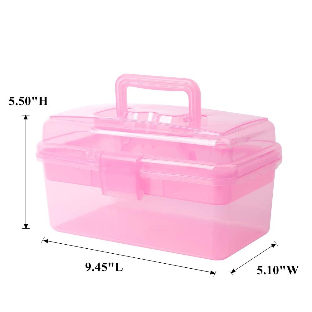 Multipurpose Plastic Storage Container Organizer Box Case with Removable Tray...