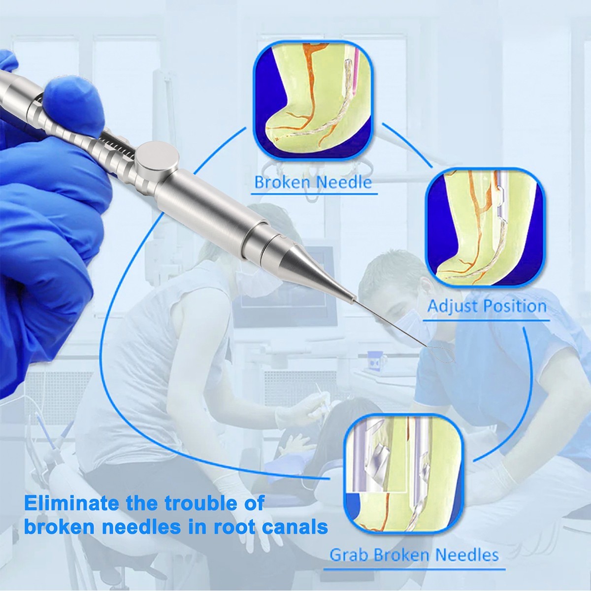 Dental Root Canal File Extractor Broken Files Removal Kit Endo Rescue Retrieval