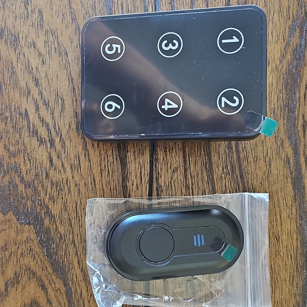 Wireless Black Security Keypad 6 Numbered Buttons 2 Pack