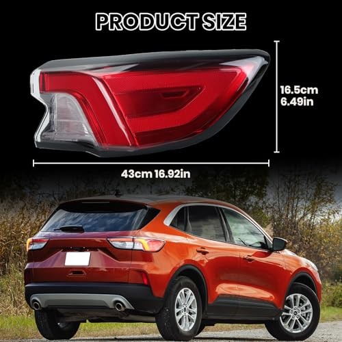 Tail Light Assembly Compatible with Right Passenger Side For 2020-2022 Outer