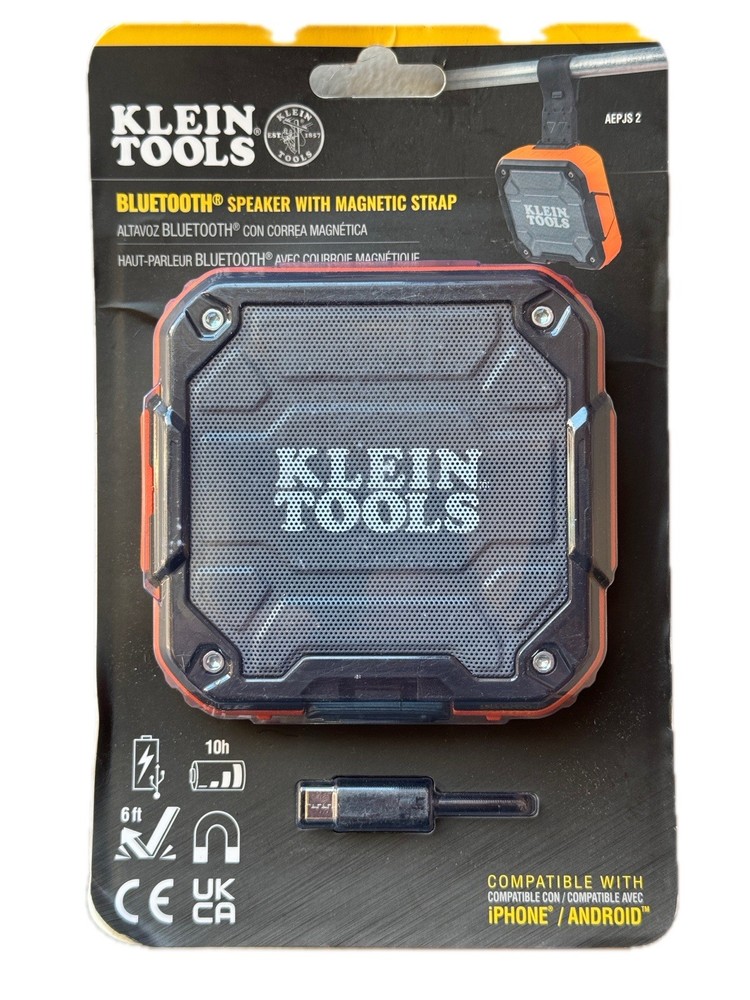 Klein Tools AEPJS2 Bluetooth® Speaker with Magnetic Strap