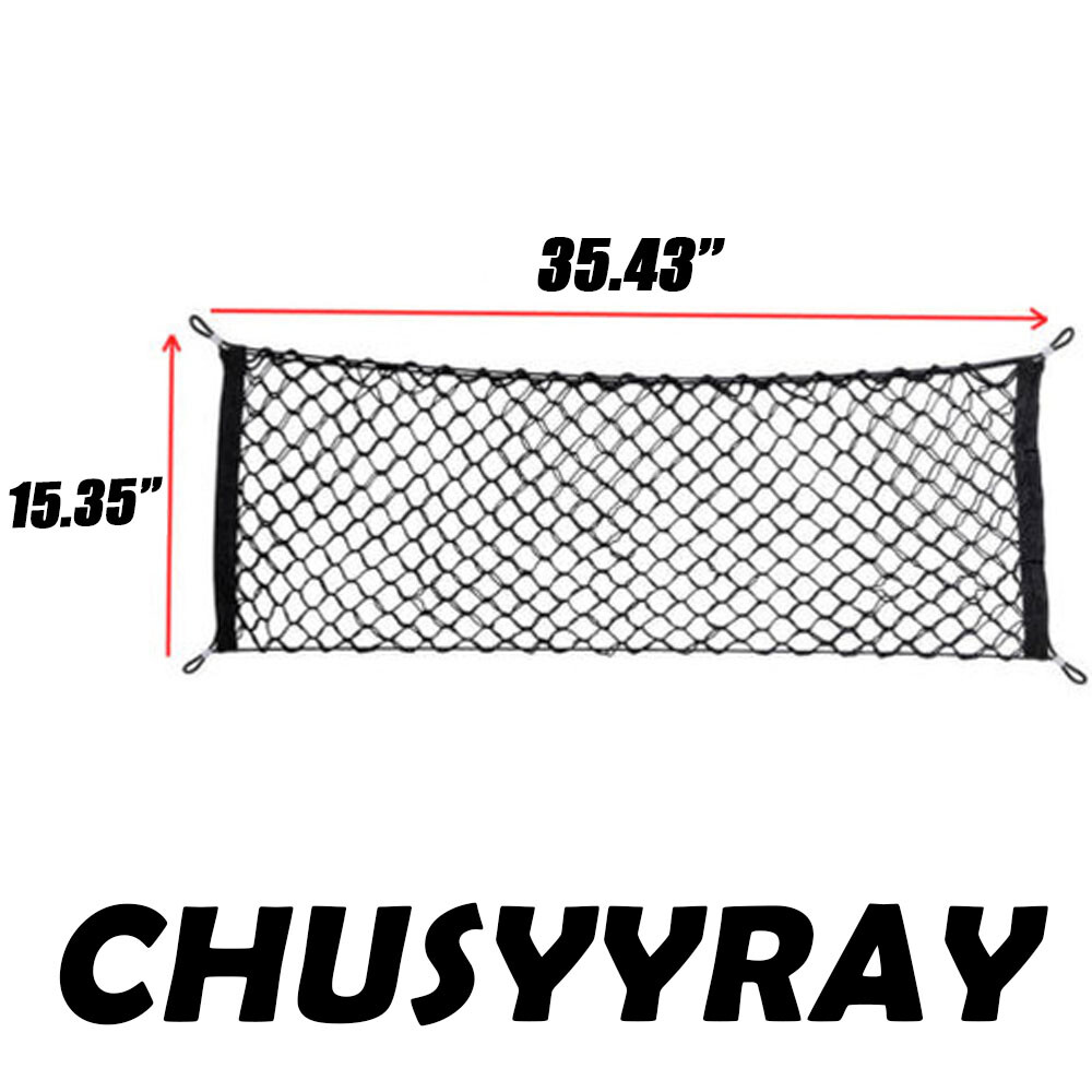 1Pcs Black Car SUV Rear Cargo Trunk Boot Floor Net Elastic Mesh Storage Durable