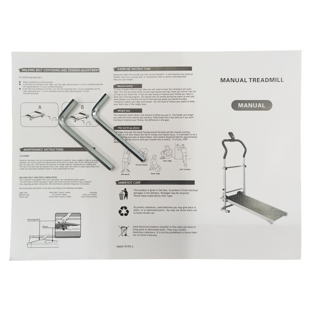 Portable Non-electirc Treadmill Household Folding Treadmill Walking Machine