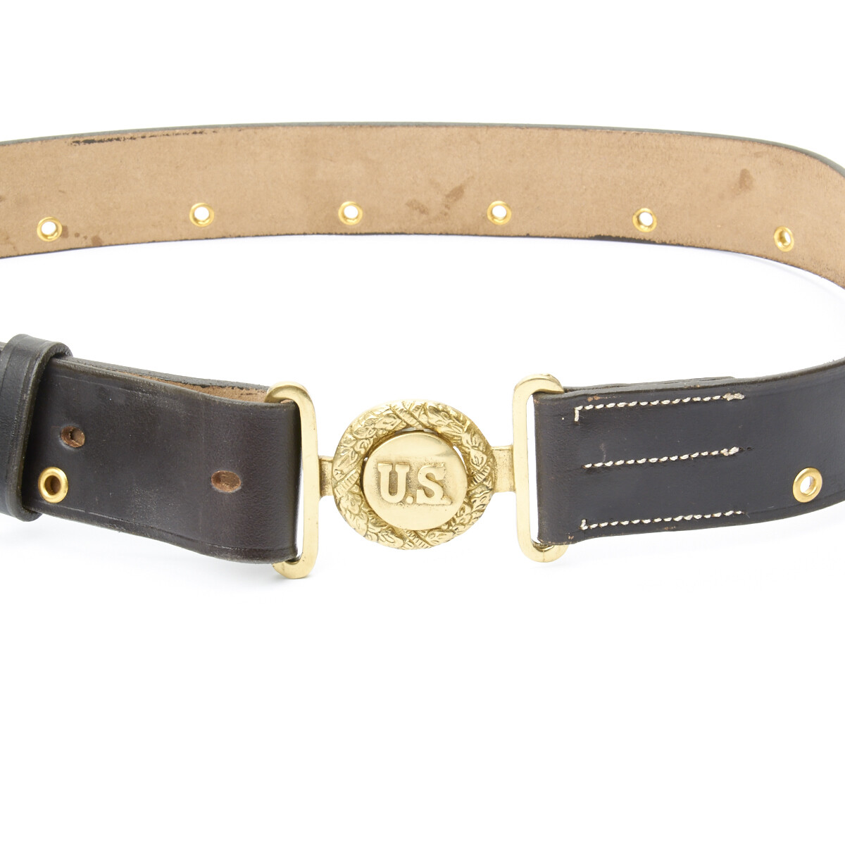 U.S. WWI & WWII M1912 .45 1911 Leather Holster, Belt, Pouch Set- Chocolate Brown