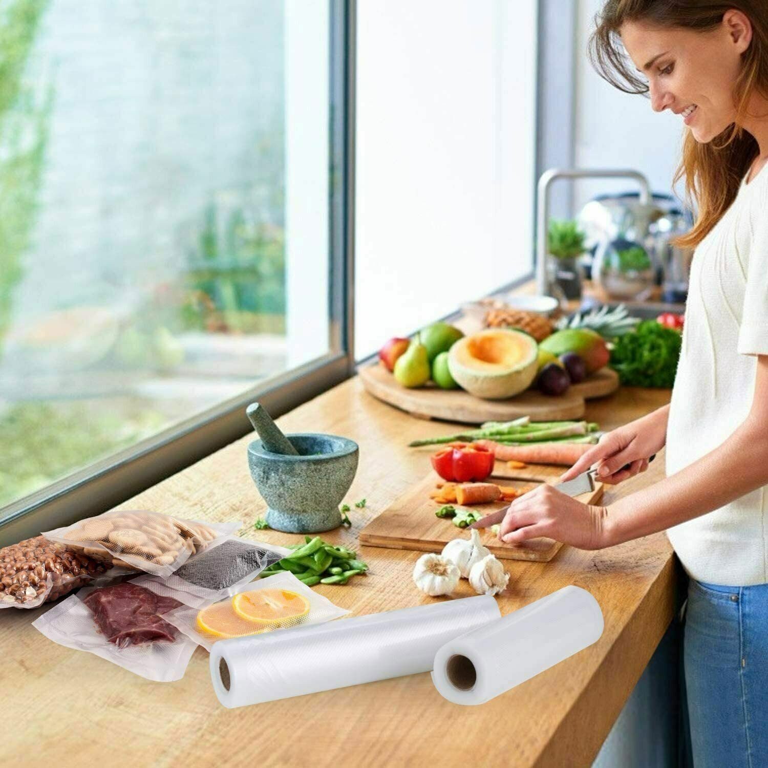 8"x50' Vacuum Sealer Bags Embossed Food Saver Magic Seal Storage 4 Mil BPA Free