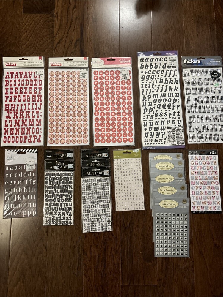 Assorted Scrapbooking Stickers - Alphabet