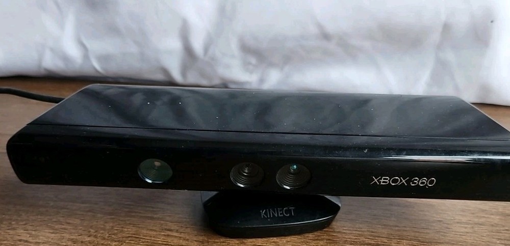 Authentic Xbox 360 Kinect Sensor Black + Kinect Adventures Game + US Seller