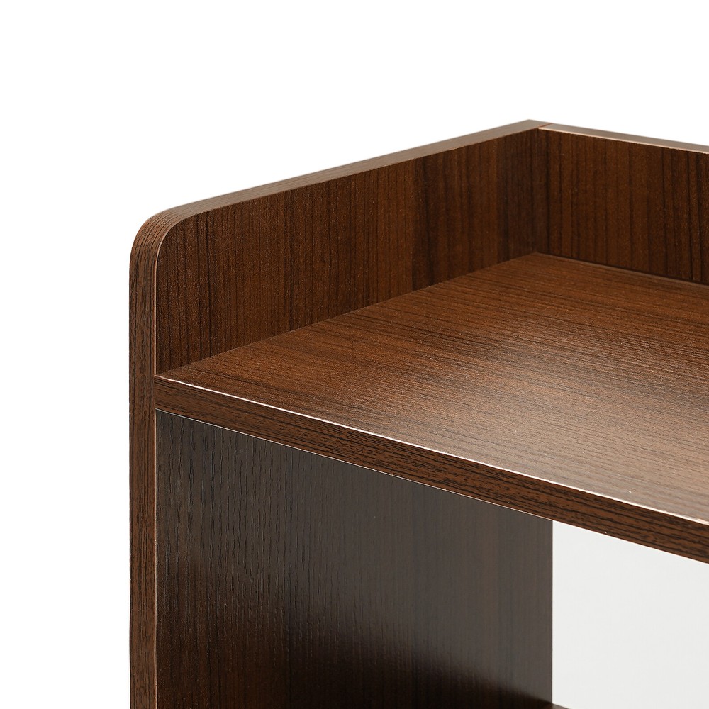 Filing Cabinet, Storage Shelf, Mobile Printer Stand,high-quality MDF,Dark Walnut