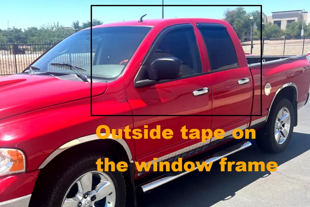 Fit 2002-2009 Ram 1500 2500 Quad Cab Smoke Window Visor Sun Vent Rain Wind Guard