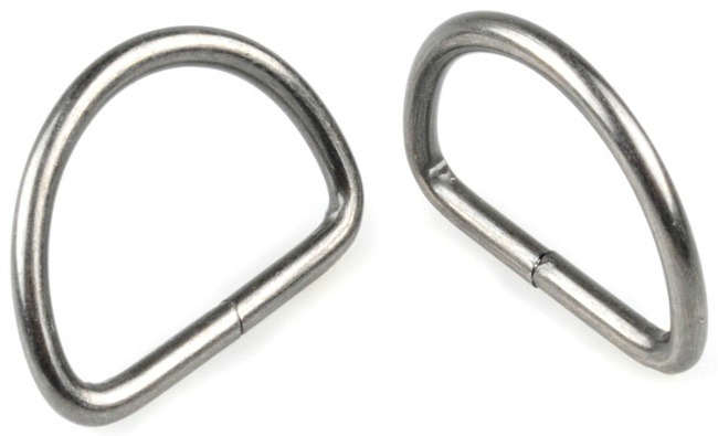 TOP QUALITY 25MM SOLID METAL IRON UNWELDED SILVER D RING BUCKLES FOR WEBBING ETC